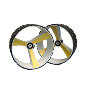 Zip X1- Rear Wheels - White/Yellow - 12mm Axle - Pair